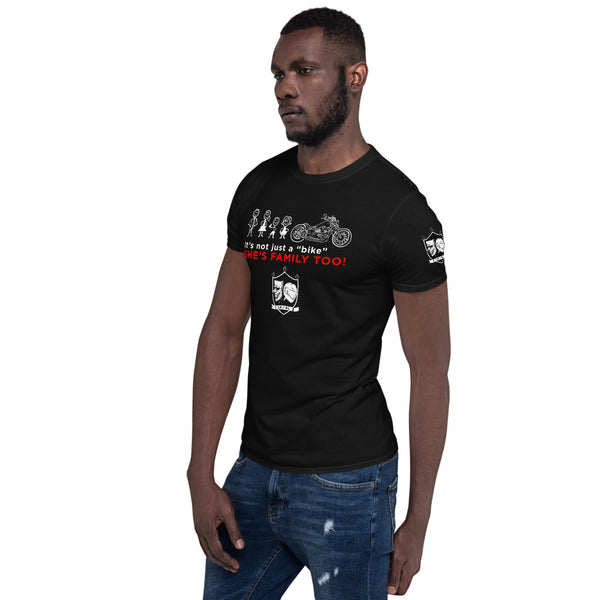 The "She's family TOO!" (cruiser) Unisex T-Shirt