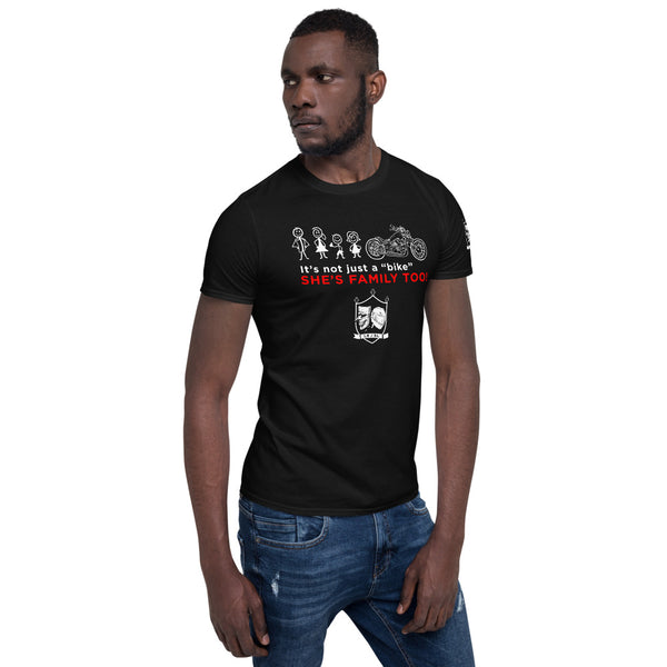 The "She's family TOO!" (cruiser) Unisex T-Shirt