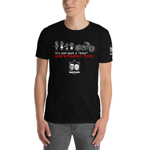 The "She's family TOO!" (cruiser) Unisex T-Shirt