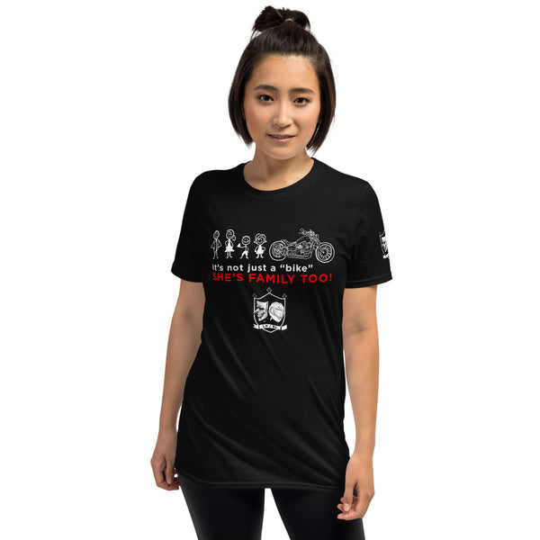 The "She's family TOO!" (cruiser) Unisex T-Shirt