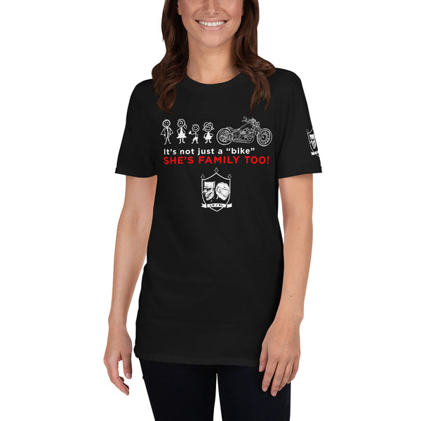 The "She's family TOO!" (cruiser) Unisex T-Shirt