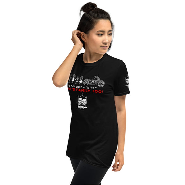 The "She's family TOO!" (cruiser) Unisex T-Shirt