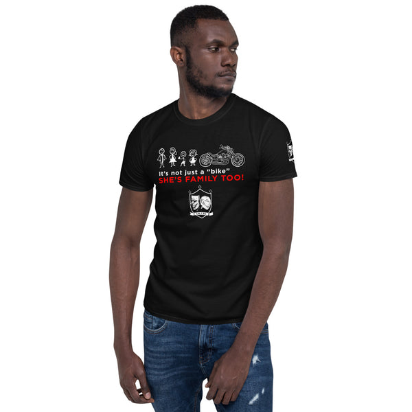 The "She's family TOO!" (cruiser) Unisex T-Shirt