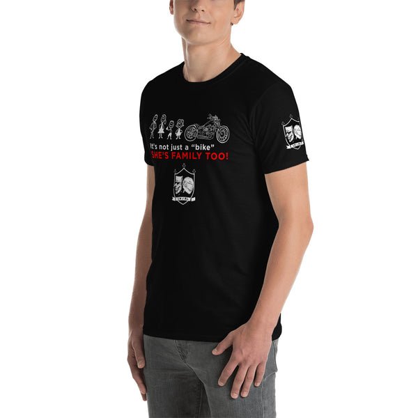 The "She's family TOO!" (cruiser) Unisex T-Shirt